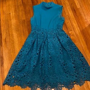 Lace detail midi dress